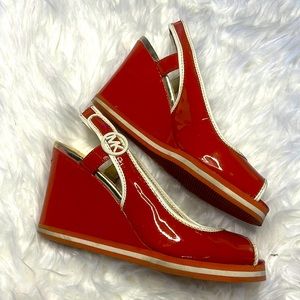 Michael Kors Patent Leather Wedges